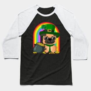 Bullmastiff Rainbow Irish Clover St Patrick Day Dog Gift design Baseball T-Shirt